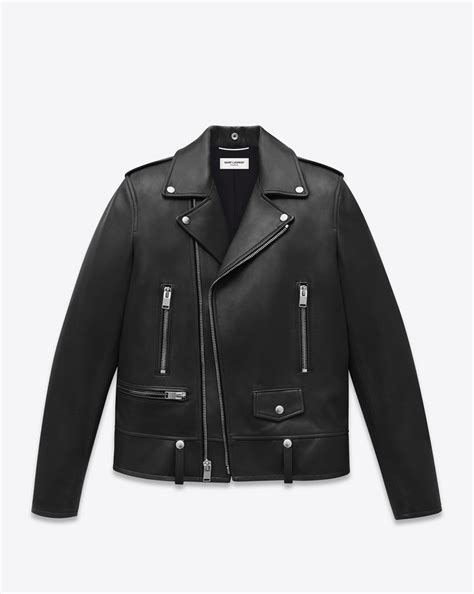 biker jacket ysl|saint laurent leather biker jacket.